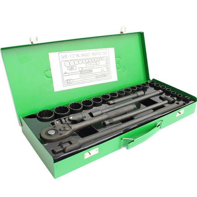 1/2-inch sleeve set, small wind cannon hexagonal short sleeve, heavy duty pneumatic plum blossom sleeve, copper manual auto repair tool