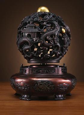 黄铜九转乾坤鼎摆件办公室客厅家居桌面工艺品 开业礼品 铜鼎摆设