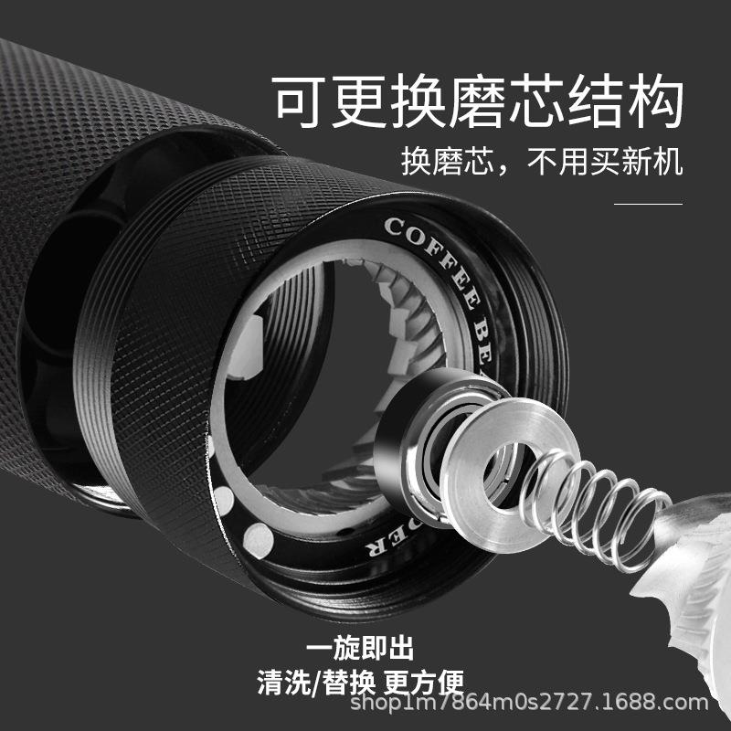 手动咖啡豆研磨机手磨咖啡机商用现磨咖啡器具家用便携手摇磨豆机 - 图1