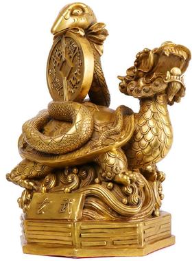 杨铜记 铜玄武 摆件龟蛇龙龟摆件 家居装饰摆设 铜大号玄武