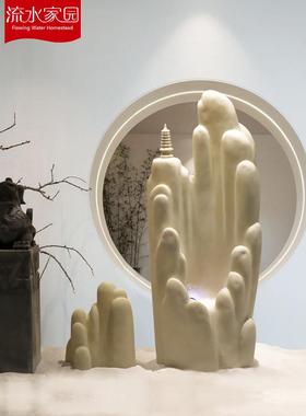新中式流水喷泉假山造景摆件庭院花园别墅室内景观设计客厅加湿器