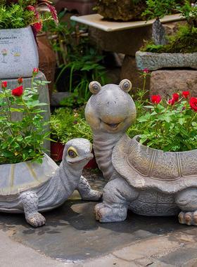 花园庭院景观玻璃钢户外园林装饰工艺品雕塑仿真动物乌龟蜗牛摆件