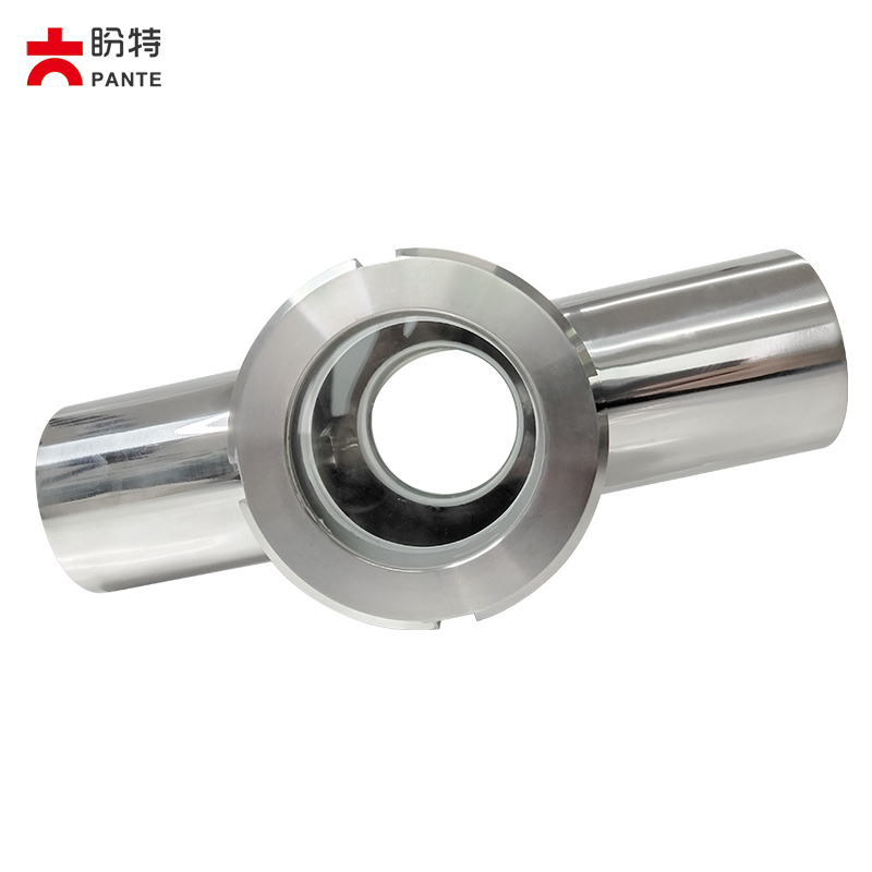 盼特304不锈钢球形视镜卫生级四通焊接视窗管道直通对焊视盅新款 - 图1