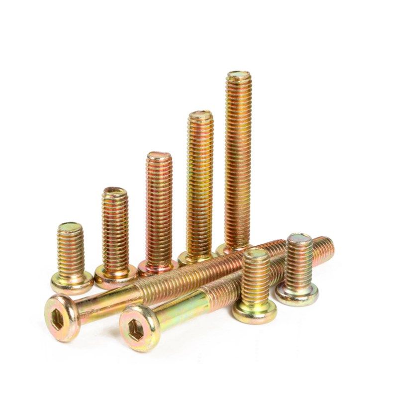 彩镀平圆内六角螺栓家具螺丝钉婴儿童床螺钉桌椅固定连接配件M6M8,淘宝优惠券,粉丝福利购,淘宝优惠卷