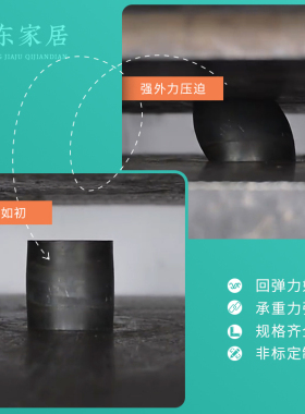 减震垫 缓冲垫 圆形机器机床防震块机床水泵脚垫黑色带孔橡胶圆饼