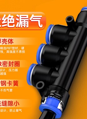 气管快速接头高压软管快插PK五通PKG变径4 6 8 10 12mm配件大全