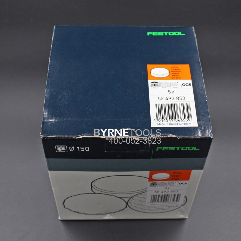 FESTOOL德国费斯托抛光海绵球201997橙色尼龙搭扣式海绵轮5个/包 - 图1