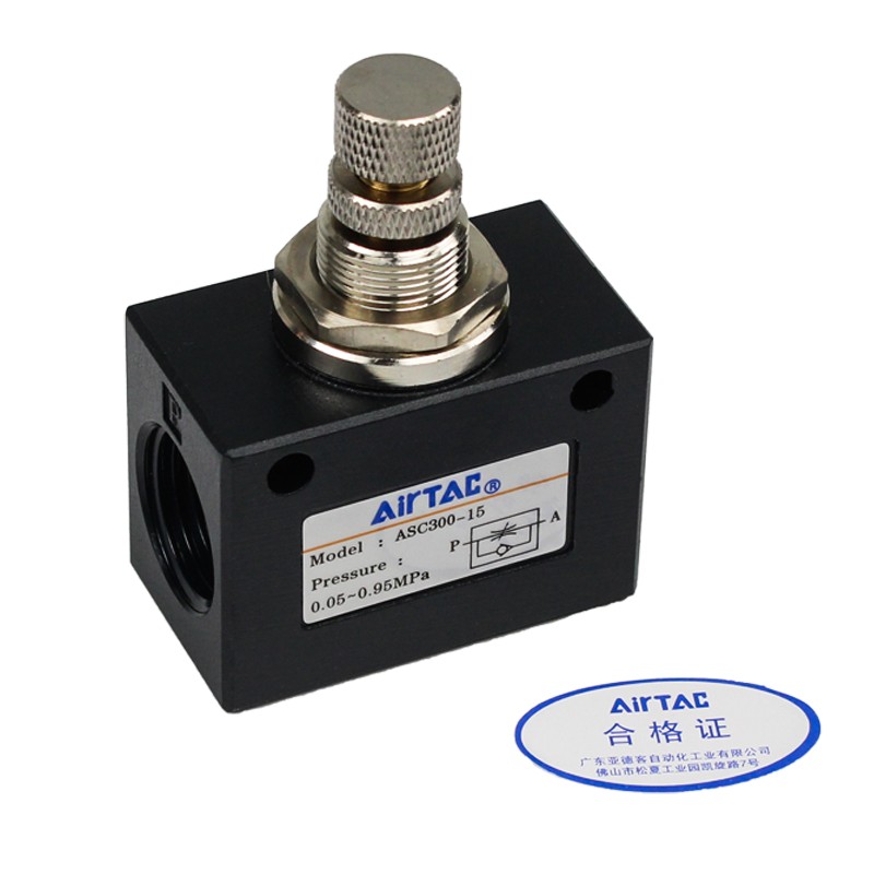 亚德客 ASC200-08流量控制阀单向节流阀ASC100-06调速阀ASC300-10 - 图3