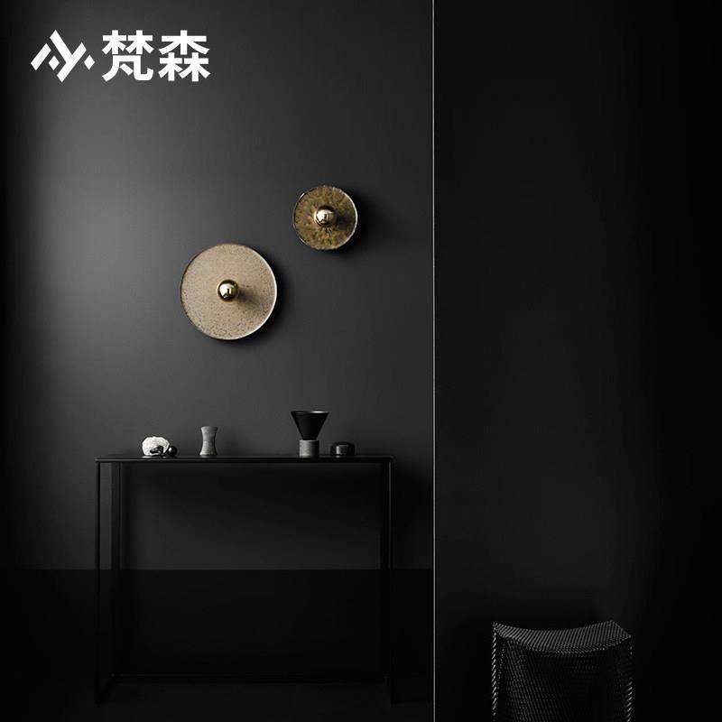 纯色素色复古工业风纯黑色哑光墙纸饭店酒吧背景无纺布壁纸非自粘,淘宝优惠券,粉丝福利购,淘宝优惠卷