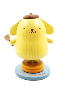 台湾jeancard实木质摆件车载摇头公仔弹簧可爱kitty美乐蒂布丁狗