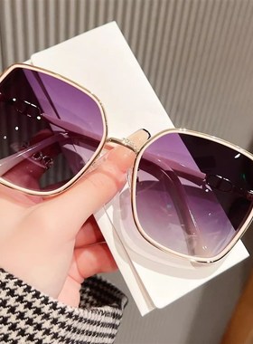 墨镜女夏防晒防紫外线2025年新款潮大脸太阳眼镜高级感偏光镜圆脸