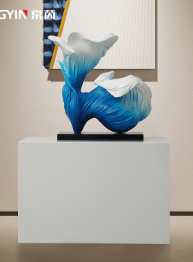 客厅摆件大型雕塑装置落地工艺品入户玄关楼梯间橱窗花型艺术摆件