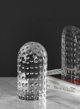 北欧风轻奢水晶书挡摆件客厅书房办公室玄关书挡装饰摆件书立书靠