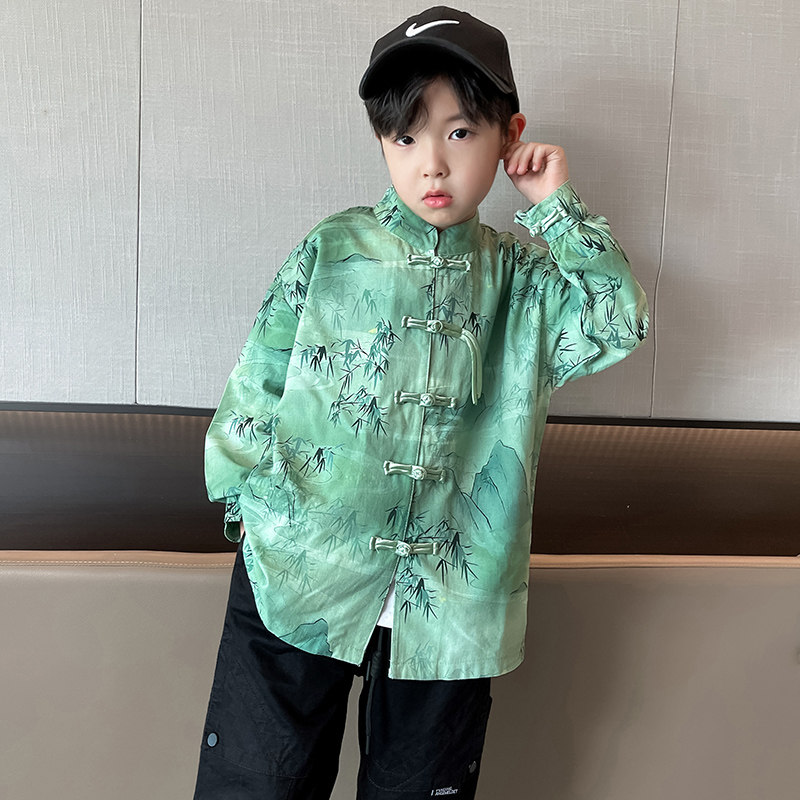 儿童装男童汉服秋装2023新款古风秋季唐装男孩外套秋款大童中国风,淘宝优惠券,粉丝福利购,淘宝优惠卷