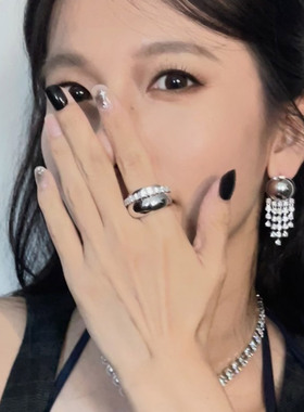 JOOMILIM茱蜜商场同款克莉丝特戒指时尚个性高级感宽戒男女开口戒