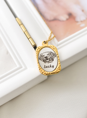 新款宠物猫狗仓鼠鹦鹉项链来图定制照片头像名字情人节纪念礼物