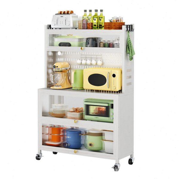 轻奢餐边柜储物多功能厨房置物架微波炉烤箱架家用客厅碗酒柜,淘宝优惠券,粉丝福利购,淘宝优惠卷