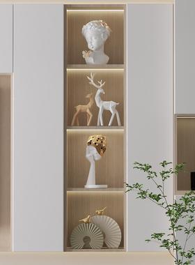 高级感玄关隔断摆件入户客厅电视柜酒柜装饰办公室艺术软装工艺品