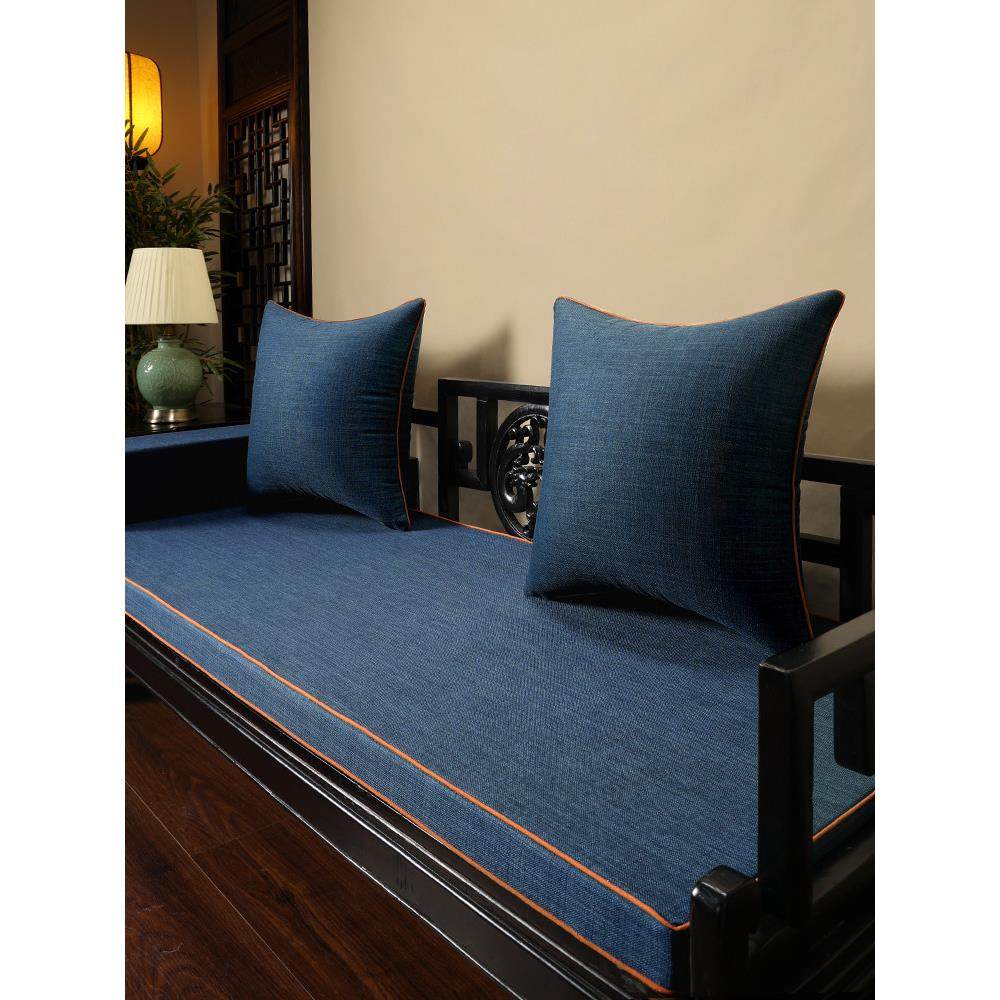 中式红木沙发坐垫实木家具高档棉麻面料海绵垫罗汉床坐垫五件套罩,淘宝优惠券,粉丝福利购,淘宝优惠卷