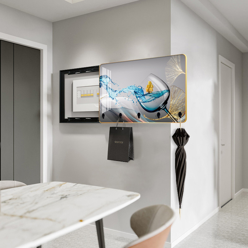 配电箱遮挡装饰画多功能弱配电闸箱免打孔电表箱壁画带挂钩晶瓷画,淘宝优惠券,粉丝福利购,淘宝优惠卷