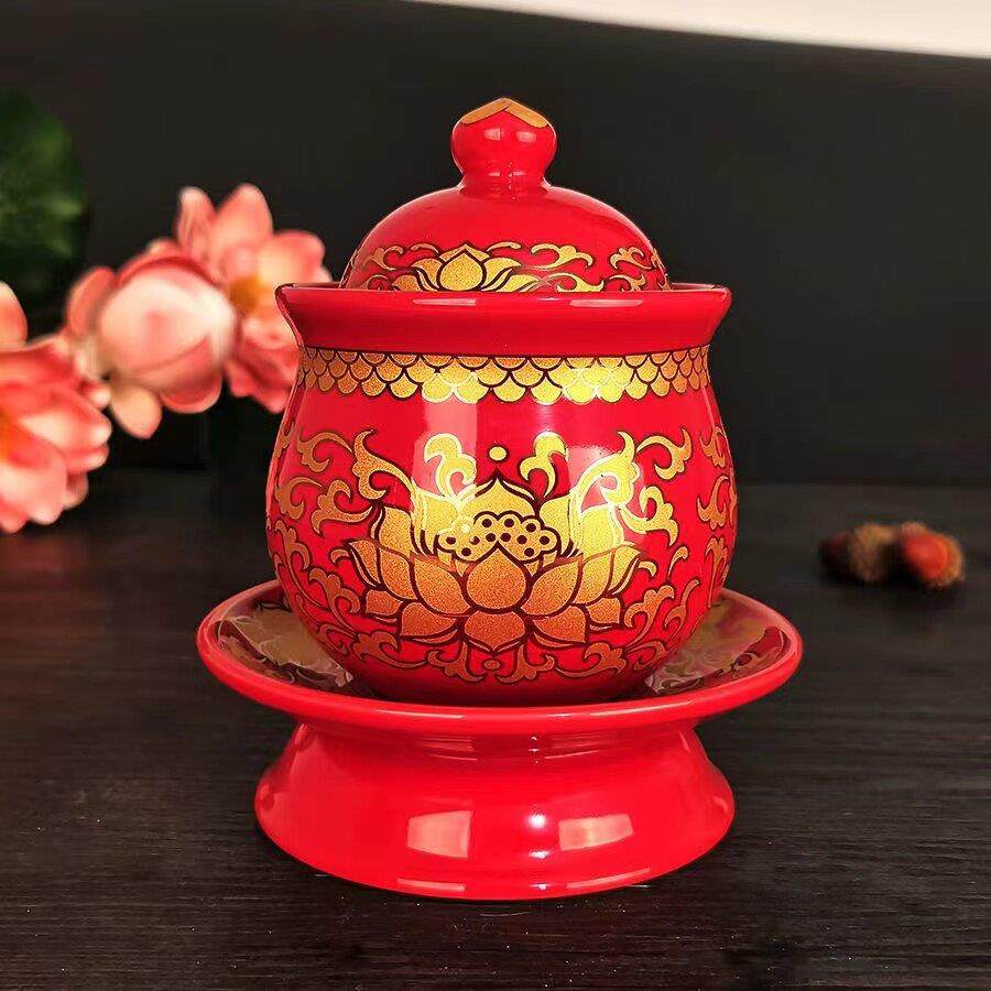 佛堂无字莲花供水杯陶瓷帝皇黄荷花观音菩萨贡杯弥勒佛地藏圣水杯,淘宝优惠券,粉丝福利购,淘宝优惠卷