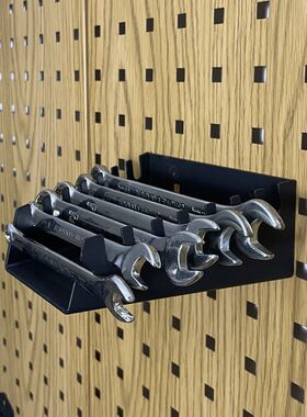 黑色金属方孔洞洞板工具收纳架子工具墙壁挂冲孔板配件挂板挂钩