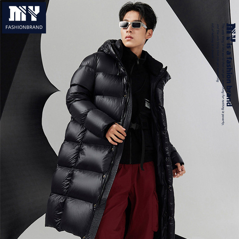 2025新款冬季防风保暖工装长款抗寒羽绒服大毛领情侣外套男女同款