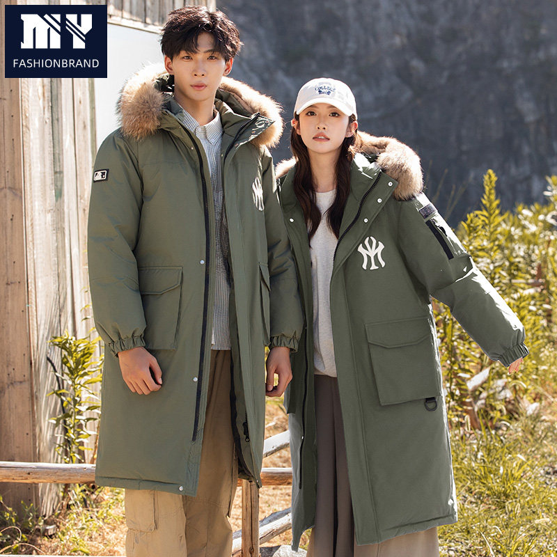 【官方正品】2025冬季潮牌情侣款长款羽绒服防风抗寒男女同款JW