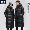 MY！黑金长款黑色鹅绒服