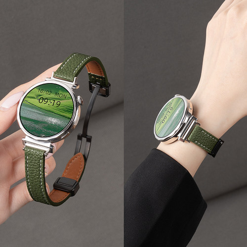 适用华为手表gt5表带手表watchgt6新款真皮gt4高级感gt3手表带watch5女款4磁吸3高端fit4智能3腕表pro秋冬gt - 图1