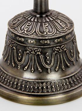 尼泊尔金刚铃杵五股法铃金刚铃手持手摇铃纯铜法器铃铛