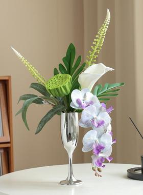 电视柜茶几桌面艺术玻璃柜餐桌装饰品高级感酒柜客厅2023新款摆件