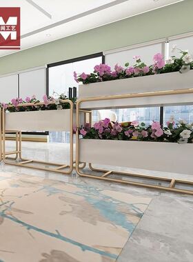 户外花箱花架铁艺花槽商业街种植箱长方形售楼部花坛室外园艺隔断