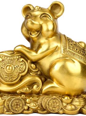 简单铜鼠饰品铜聚宝盆风格铜葫芦风格铜如意风格铜元宝鼠饰品