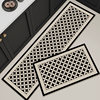 Technological leather kitchen floor mats wipeable and washable v stain-resistant long carpet waterproof, anti-fouling, oil-proof and non-slip floor mats