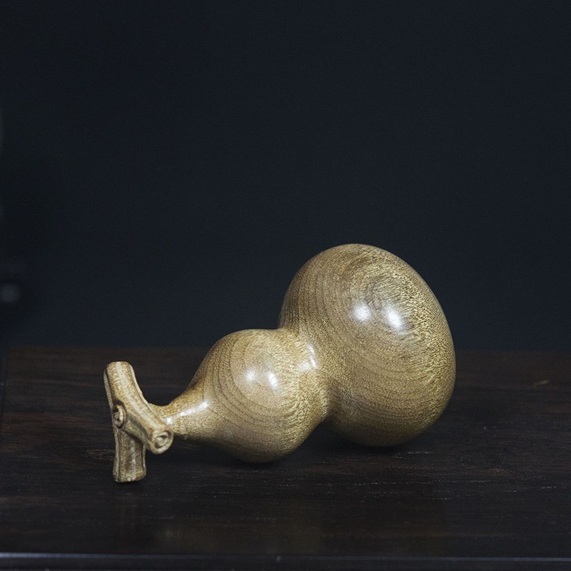 【石争】金丝楠木葫芦手把件枯木老料雕刻葫芦吊坠车挂男女把玩 - 图3