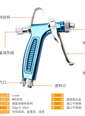 台湾脱模剂喷枪MRS手喷枪vione活化剂 水转印喷涂离型剂 鞋材脱模