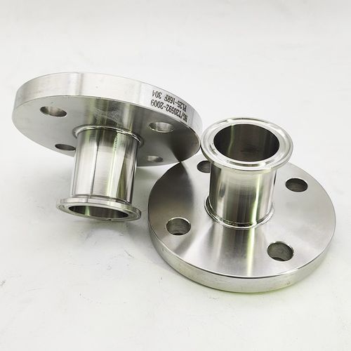 304不锈钢化工部HG/20592标准法兰转换快装接头一端法兰一端卡盘 - 图0