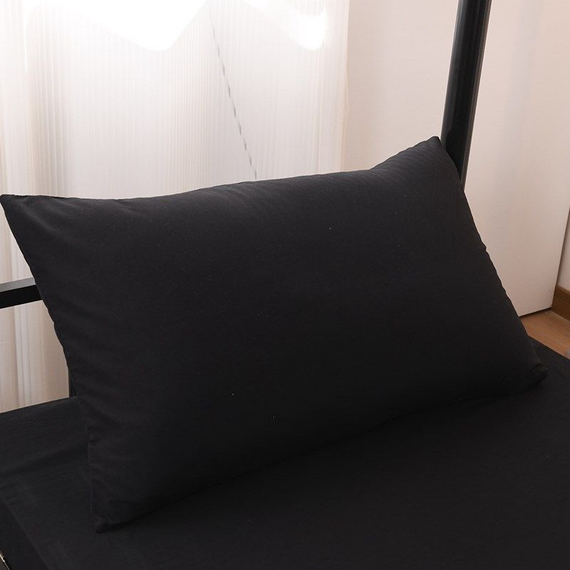 纯色黑色四件套简约床上用品被套床单人男生大学生宿舍被罩三件套,淘宝优惠券,粉丝福利购,淘宝优惠卷