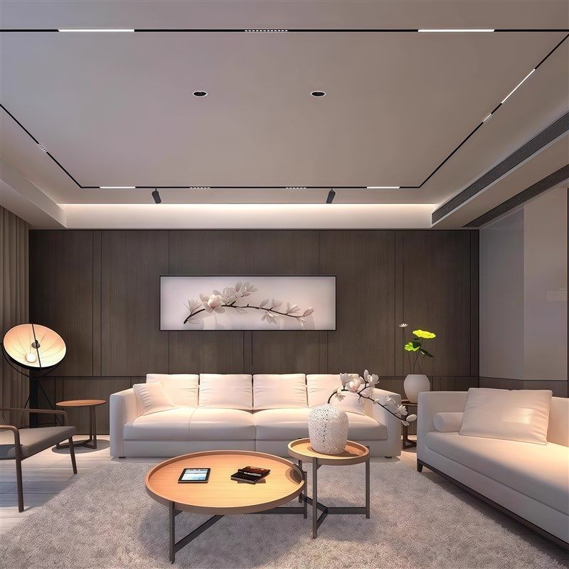 极窄磁吸轨道灯15mm无边框磁吸灯轨道灯嵌入式暗装无主灯客厅照明,淘宝优惠券,粉丝福利购,淘宝优惠卷