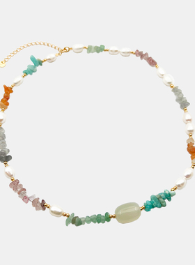 VITARING不规则宝石925银项链女