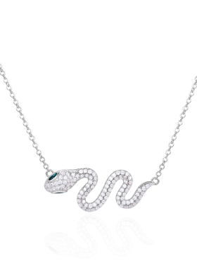 VITARING简约文艺满钻灵蛇吊坠女