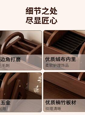 轻奢可分隔茶叶咖啡包收纳盒家用玄关多格桌面饰品杂物整理储物盒