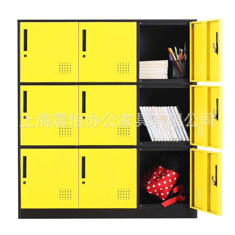 书包柜收纳柜彩色储物柜带锁杂物柜学生收纳柜加厚铁皮更衣柜,淘宝优惠券,粉丝福利购,淘宝优惠卷