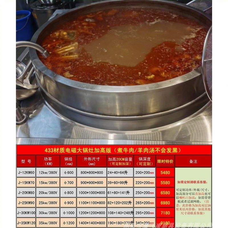 商用电磁炉443电磁大锅灶煮羊肉汤锅商用电电卤锅粉锅加高牛肉,淘宝优惠券,粉丝福利购,淘宝优惠卷