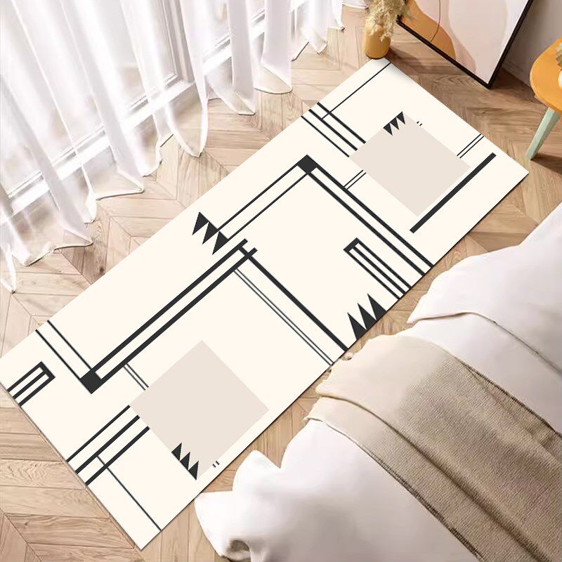 Bedside blanket wabi-sabi style bedroom study living room carpet non-slip anti-oil waterproof thickened balcony bay window bed front mat