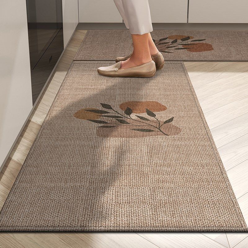 Kitchen floor mats are non-slip and oil-proof, wipeable and wash-free carpets, waterproof kitchen 2025 new stain-resistant household floor mats