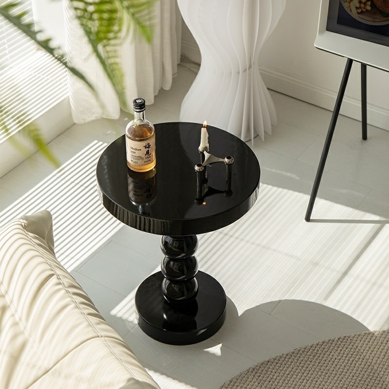 复古实木圆形茶h几角几原木艺术小户型客厅沙发边几中古风床头圆,淘宝优惠券,粉丝福利购,淘宝优惠卷