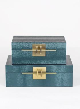 新中式首饰盒卧室衣帽间售楼处收纳盒样板房间客厅酒柜装饰品摆件