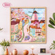 Dreamfriends Kenyan travels around the four seasons spring flower town 300-piece puzzle square birthday gift